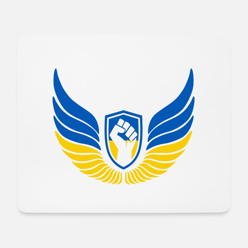 Ukraine Logo - Mousepad (Querformat) - Weiß