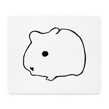 Hamster Mignon Animal Rongeurs Animaux Pet Vector 1 - Tapis de souris (format paysage) - blanc - Devant