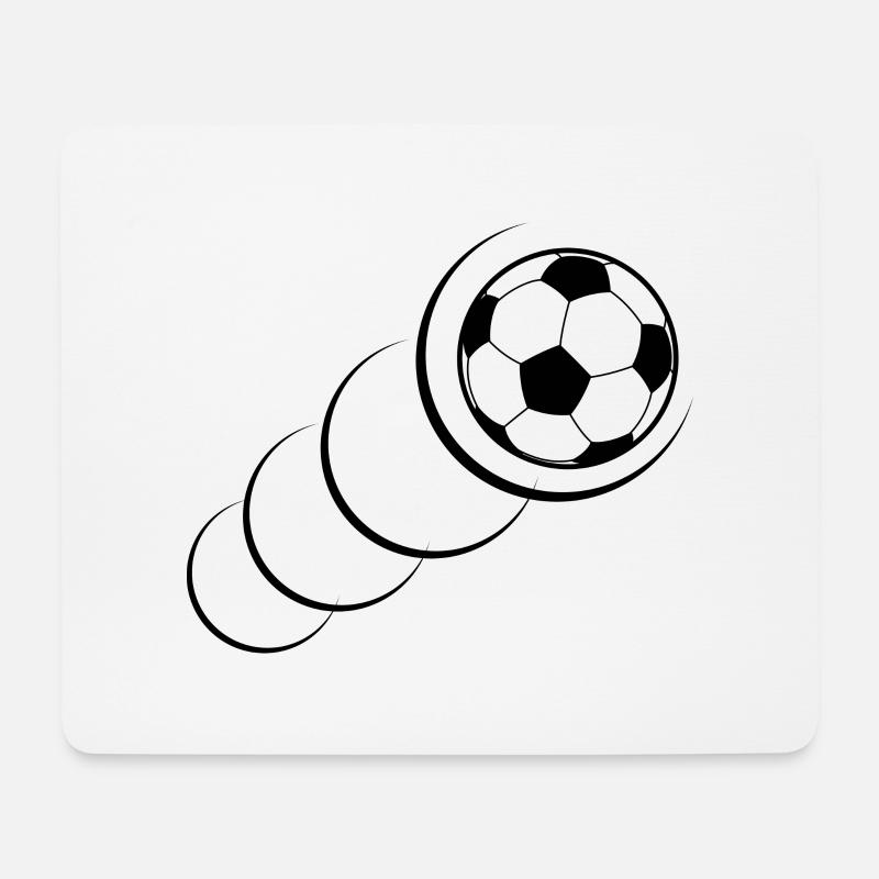 Fußball Soccer - Mousepad (Querformat) - Weiß
