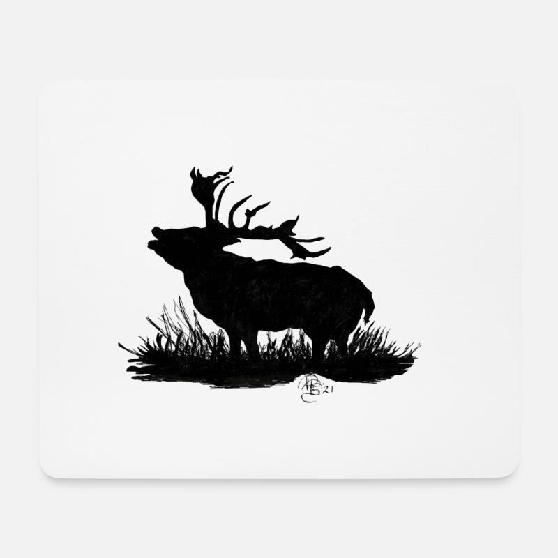 Burling deer - Mouse Pad (horizontal) - white