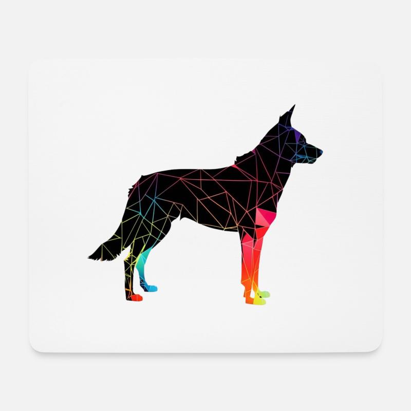 Schöner Hund - Bunter Hund - Mousepad (Querformat) - Weiß