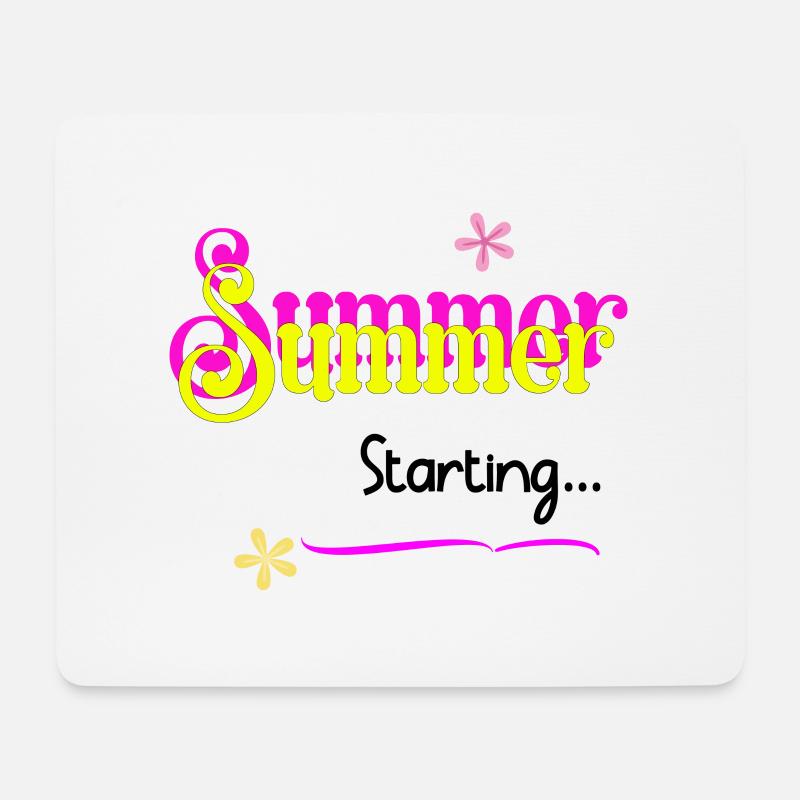 Sommer-Start-Design - Mousepad (Querformat) - Weiß