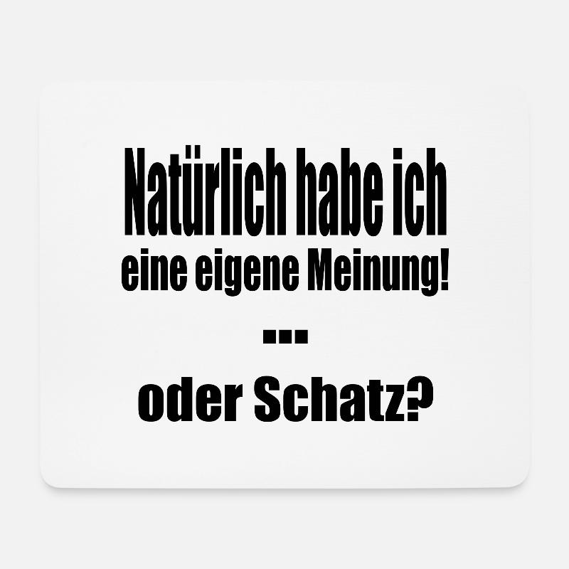 Eigene Meinung - Mousepad (Querformat) - Weiß