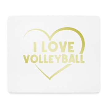 I love volleyball heart - Mouse Pad (horizontal) - white - Front