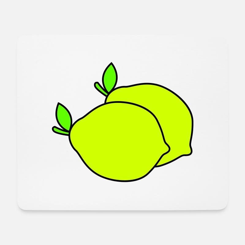 zitronen - Mousepad (Querformat) - Weiß