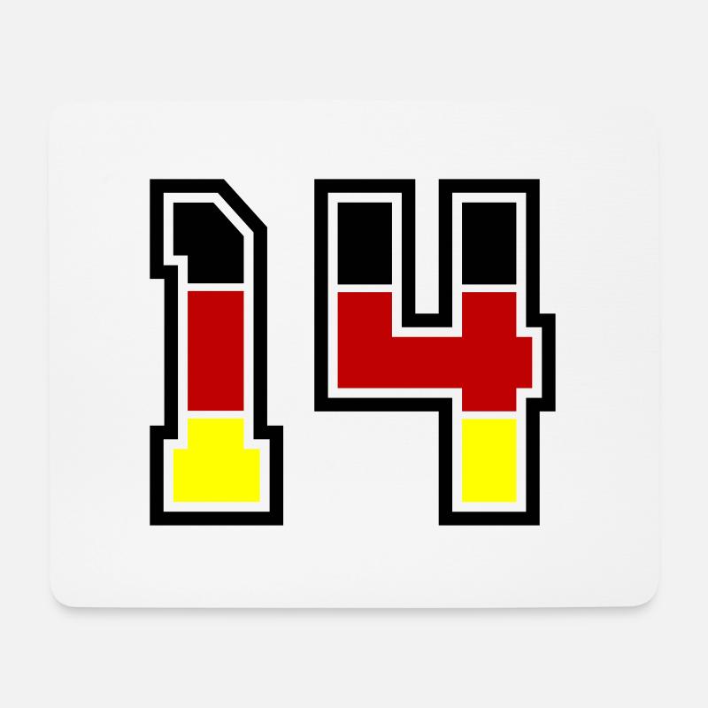 14 Zahl symbol Germany - Mousepad (Querformat) - Weiß
