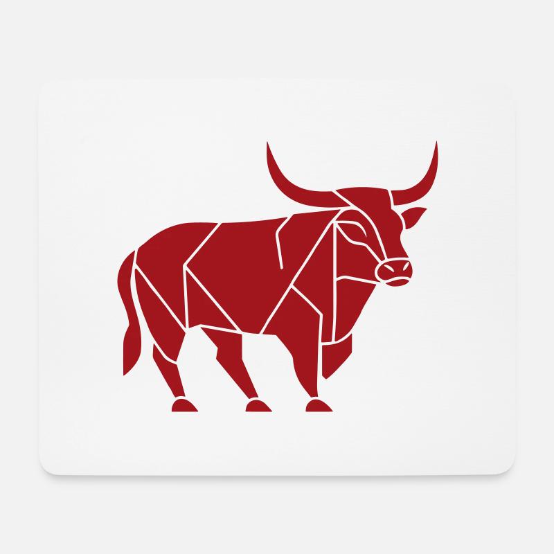 Courageous Bull - Mouse Pad (horizontal) - white
