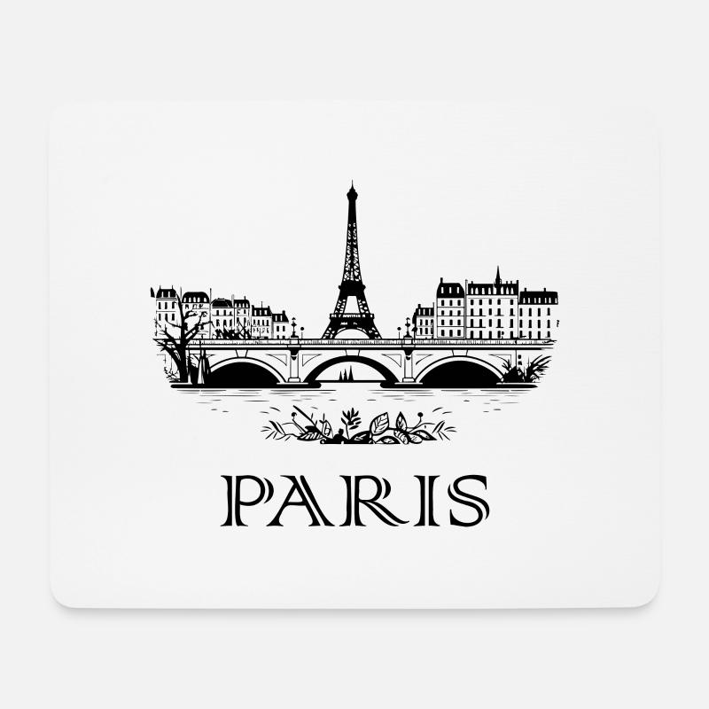 Paris - Mousepad (Querformat) - Weiß