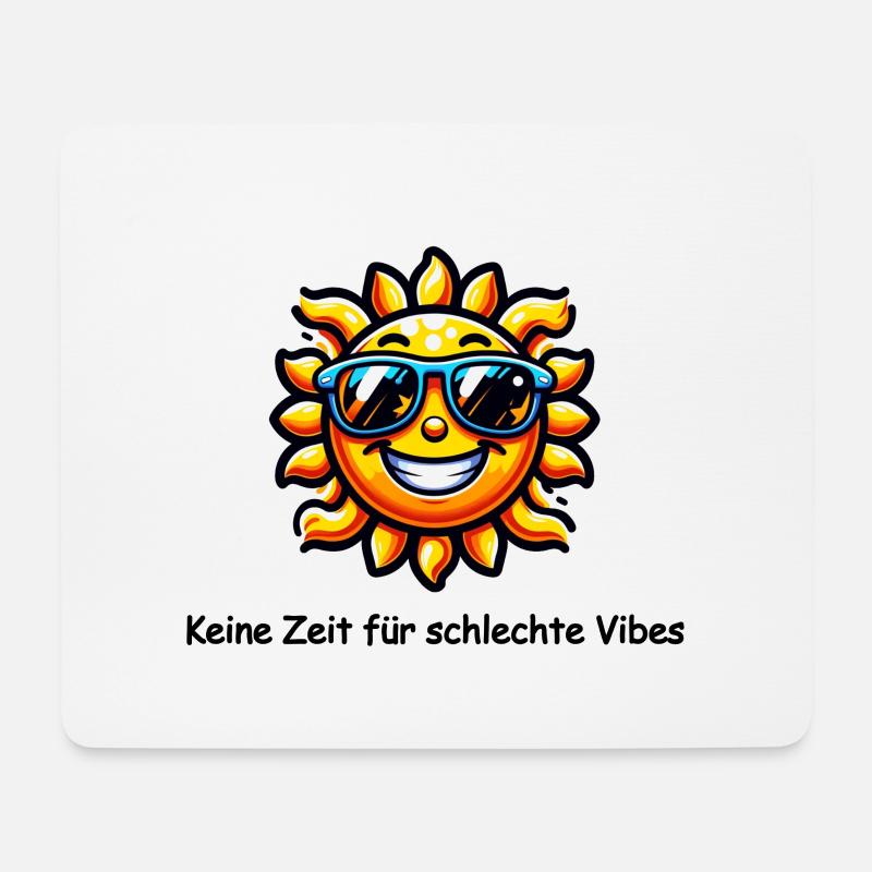 No time for bad vibes - Mouse Pad (horizontal) - white