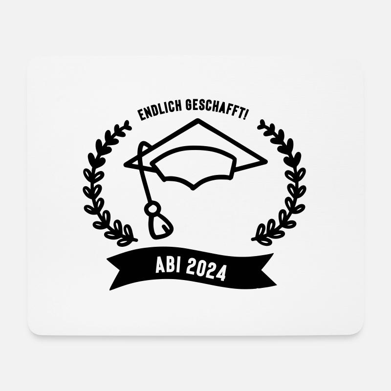Abitur 2024 - Mousepad (Querformat) - Weiß