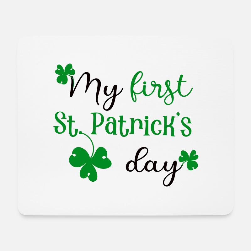 Mon premier jour de la Saint-Patrick - Tapis de souris (format paysage) - blanc