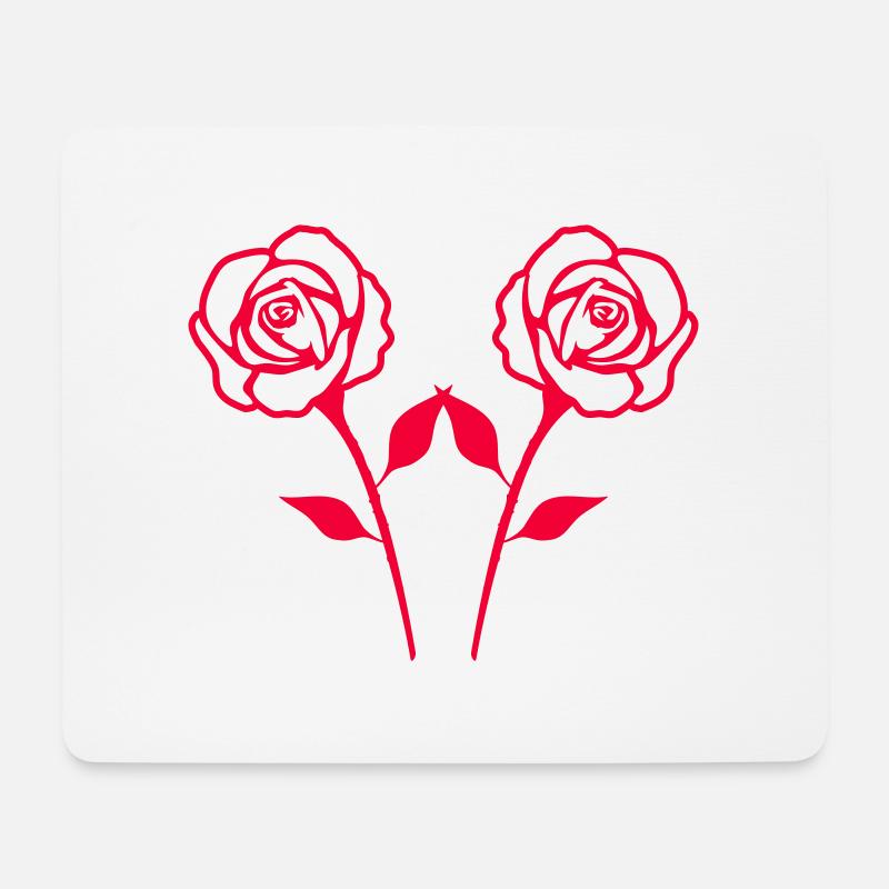 rosen - Mousepad (Querformat) - Weiß