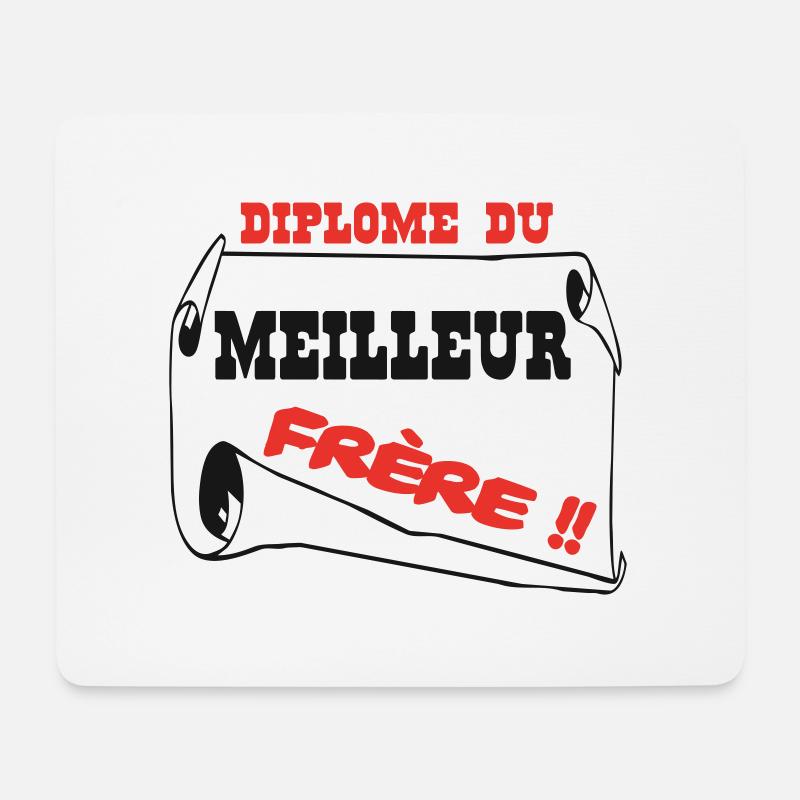 Diplom des besten Bruders - Mousepad (Querformat) - Weiß