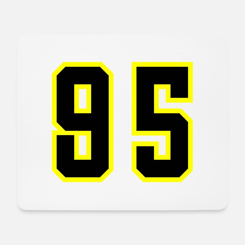 95 Zahl Trikot - Mousepad (Querformat) - Weiß