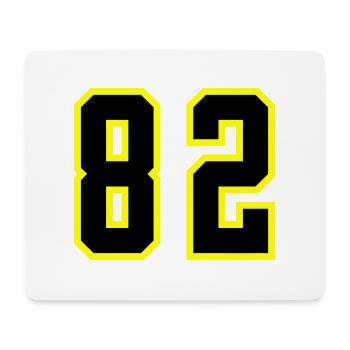 82 Zahl Trikot - Mousepad (Querformat) - Weiß - Vorne