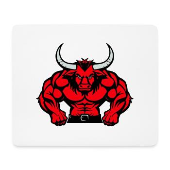 stier tier - Mousepad (Querformat) - Weiß - Vorne