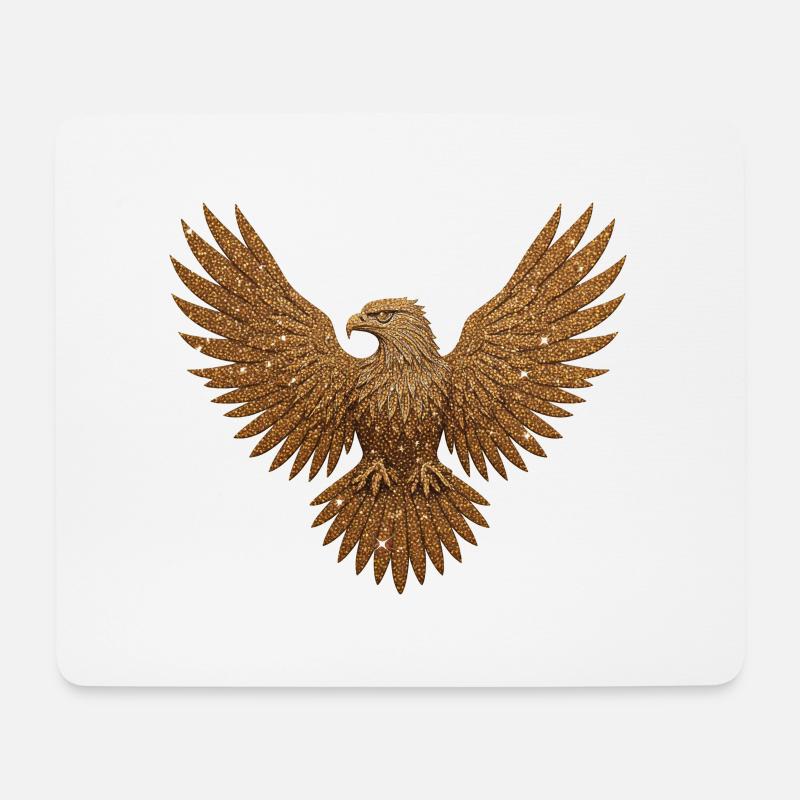 Glitzer Adler - Mousepad (Querformat) - Weiß