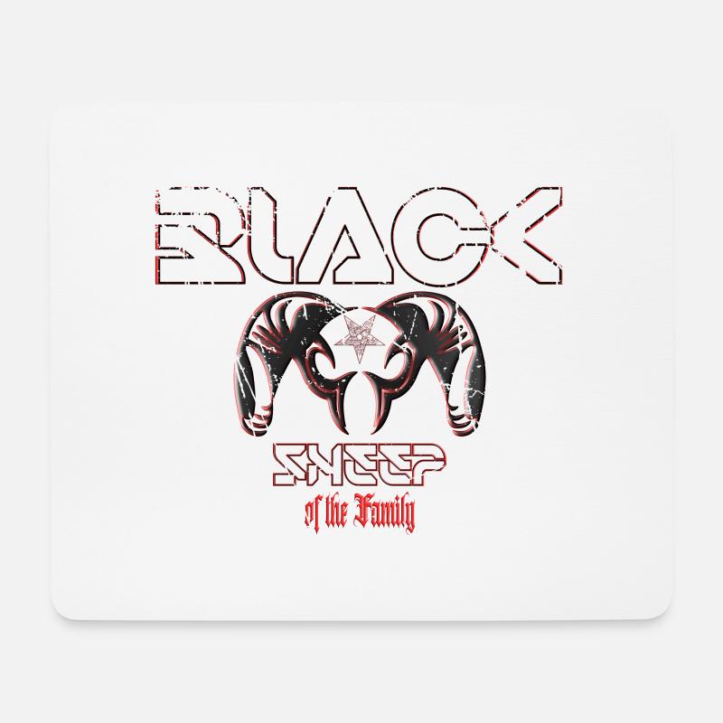 Schwarzes Schaf der Familie - Mousepad (Querformat) - Weiß