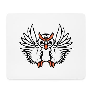 Owl Bird Eagle Owl Night Bird Barn Owl Flying Cool - Mouse Pad (horizontal) - white - Front