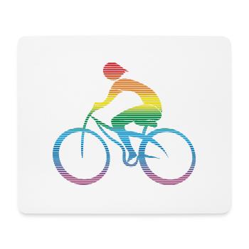 Radfahrer - Mousepad (Querformat) - Weiß - Vorne