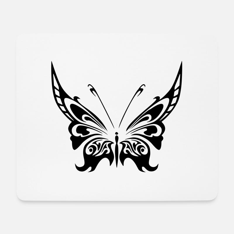 papillon 2 - Tapis de souris (format paysage) - blanc