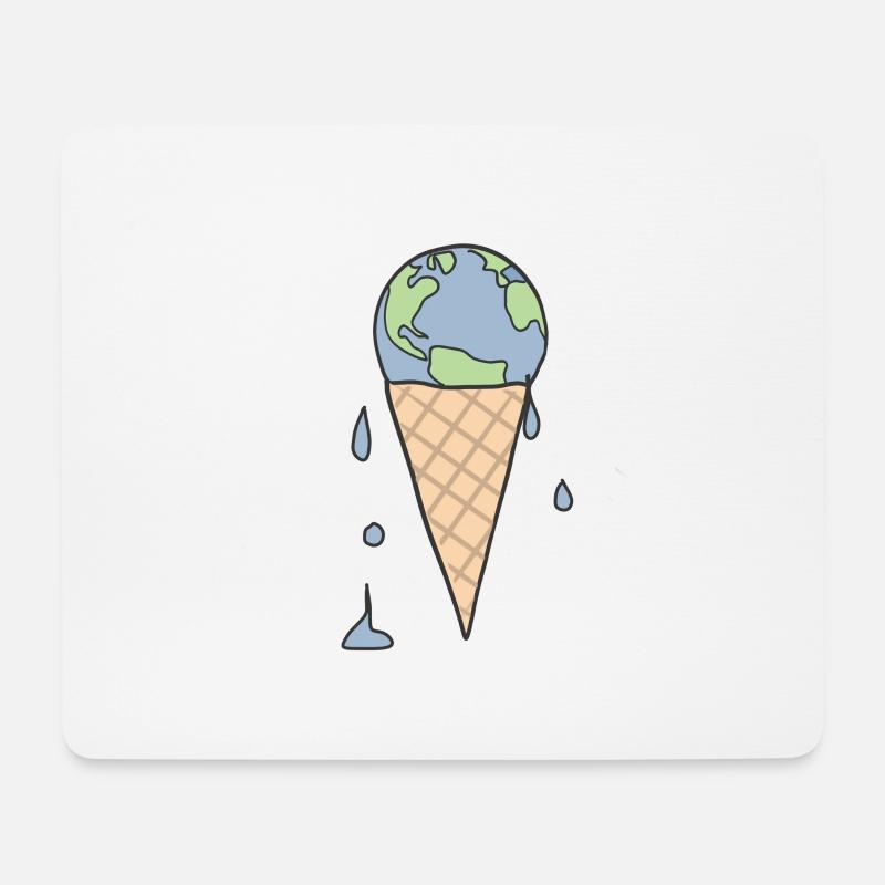 Eis Klimaschutz Erde - Mousepad (Querformat) - Weiß