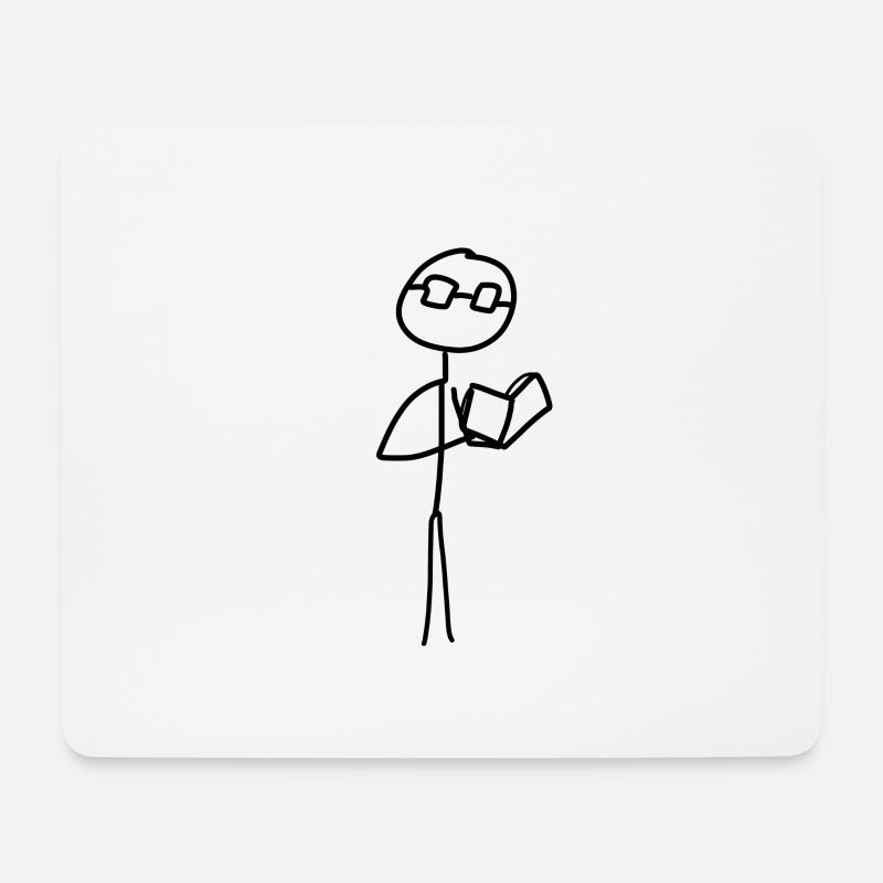 Buch lesen - Mousepad (Querformat) - Weiß