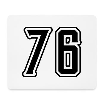 76 number symbol - Mouse Pad (horizontal) - white - Front