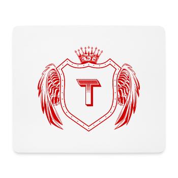 T Buchstabe Wappen - Mousepad (Querformat) - Weiß - Vorne