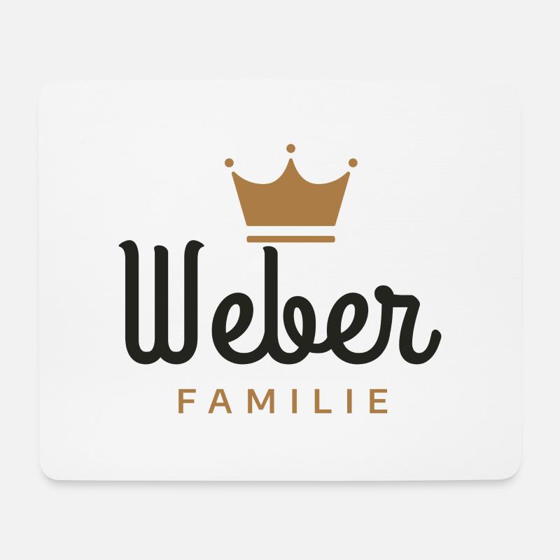 Weber-Familie - Mousepad (Querformat) - Weiß