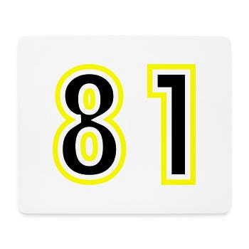 81 Number College - Mouse Pad (horizontal) - white - Front