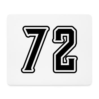72 Zahl Symbol - Mousepad (Querformat) - Weiß - Vorne