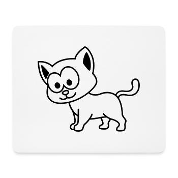 Cat Comic Animal - Mouse Pad (horizontal) - white - Front