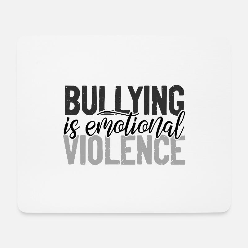 Anti-Mobbing-Geschenk Mobbing ist emotionale Gewalt - Mousepad (Querformat) - Weiß