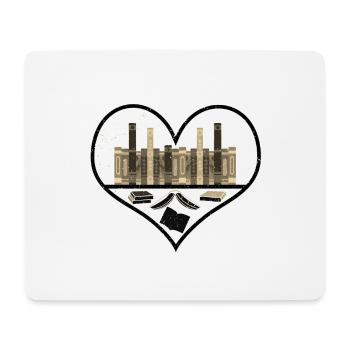 Book Lover Gifts Books Inside a Heart Gift for - Mouse Pad (horizontal) - white - Front