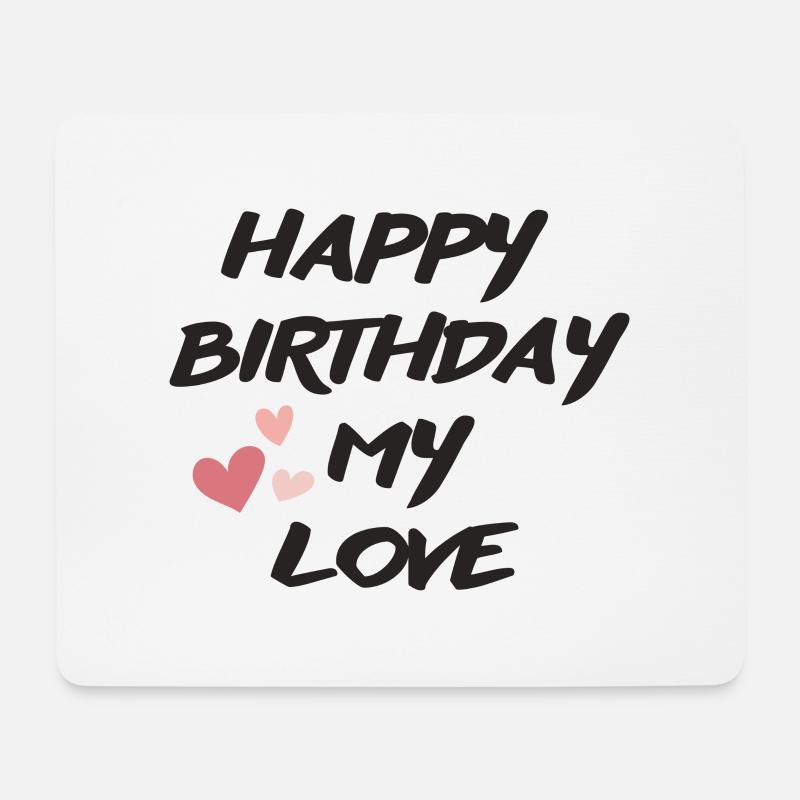 Bon anniversaire - Tapis de souris (format paysage) - blanc