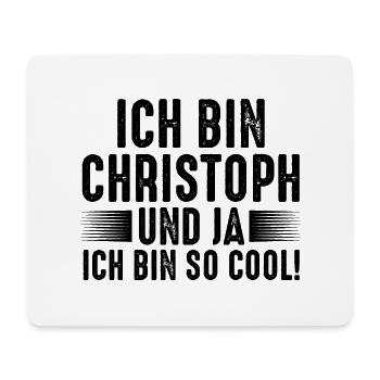 Vorname Chris Christoph - Mousepad (Querformat) - Weiß - Vorne