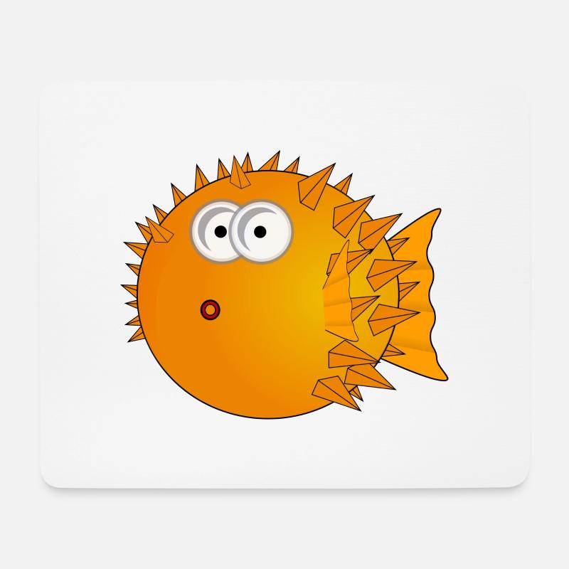 kugelfisch - Mousepad (Querformat) - Weiß