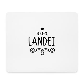Echtes Landei - Mousepad (Querformat) - Weiß - Vorne