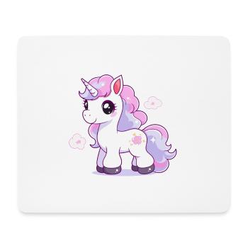 Hübsches Einhorn - Mousepad (Querformat) - Weiß - Vorne