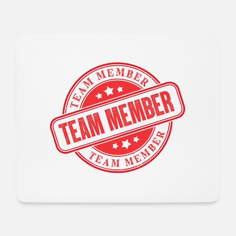 Team Stempel - Mousepad (Querformat) - Weiß