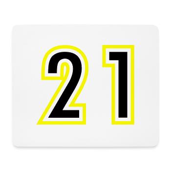 21 Number College - Mouse Pad (horizontal) - white - Front