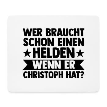 Vorname Chris Christoph - Mousepad (Querformat) - Weiß - Vorne