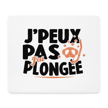 Je Peux Pas J'ai Plongée Diving Cadeau Plongeur - Tapis de souris (format paysage) - blanc - Devant
