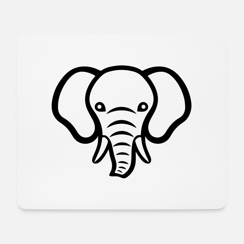 Elephant Animal Welfare - Mouse Pad (horizontal) - white
