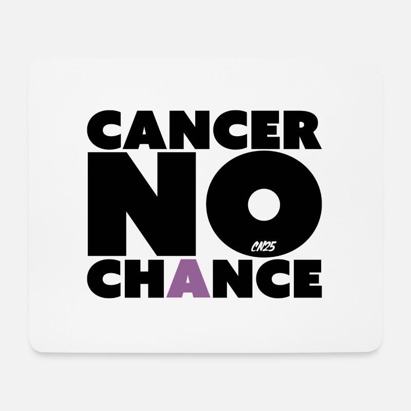 Cancer no chance - Mousepad (Querformat) - Weiß