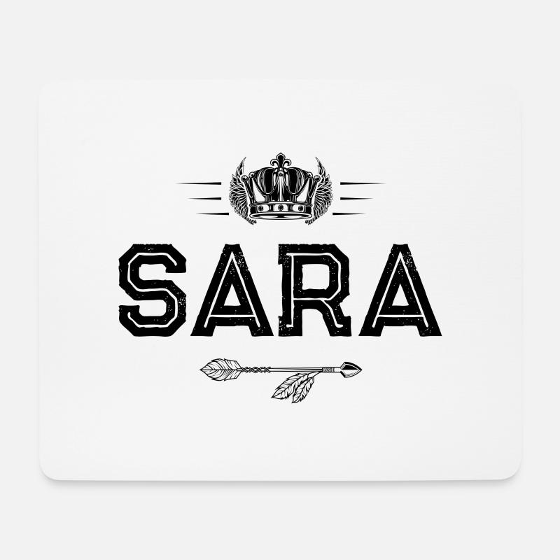 Sara - Mousepad (Querformat) - Weiß