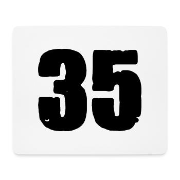 35 number jersey - Mouse Pad (horizontal) - white - Front