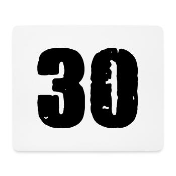 Maillot à 30 chiffres - Tapis de souris (format paysage) - blanc - Devant
