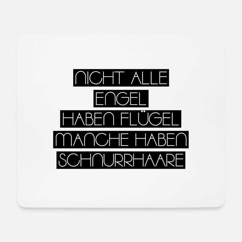 Katzen sind Engel mit Schnurrhaaren - Mousepad (Querformat) - Weiß